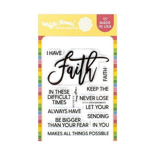 Simon Says Stamp! Waffle Flower FAITH SENTIMENTS Clear Stamps 421211