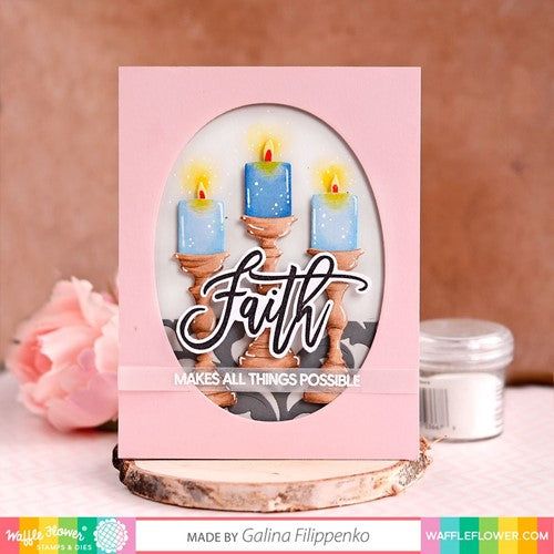 Simon Says Stamp! Waffle Flower FAITH SENTIMENTS Clear Stamps 421211