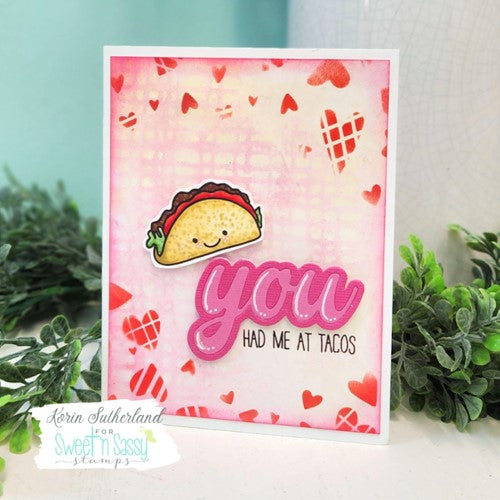 Simon Says Stamp! Sweet 'N Sassy FEED ME TACOS Clear Stamp Set sns-23001