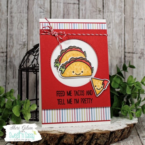 Simon Says Stamp! Sweet 'N Sassy FEED ME TACOS Clear Stamp Set sns-23001