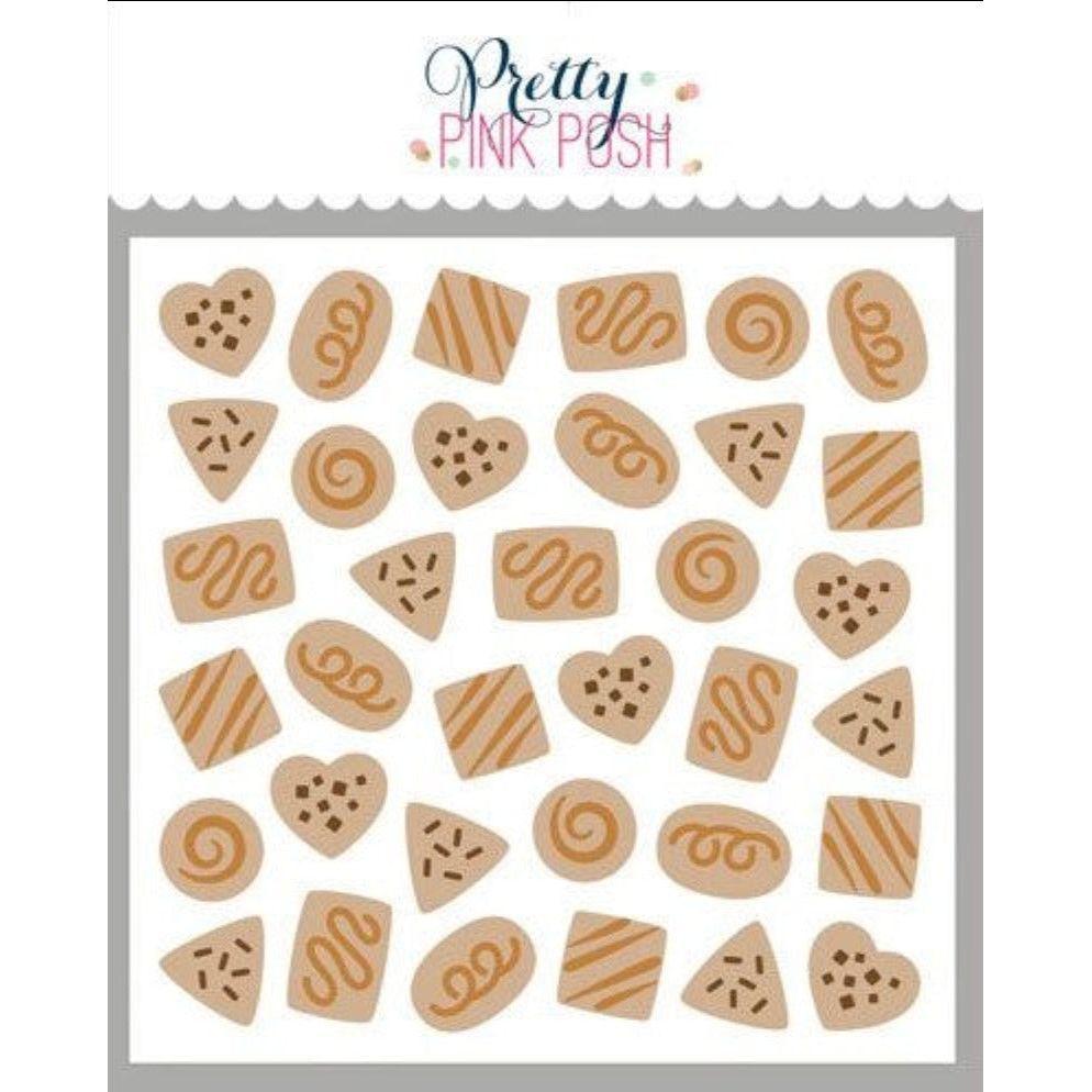 Simon Says Stamp! Pretty Pink Posh LAYERED CHOCOLATE Stencils color guide