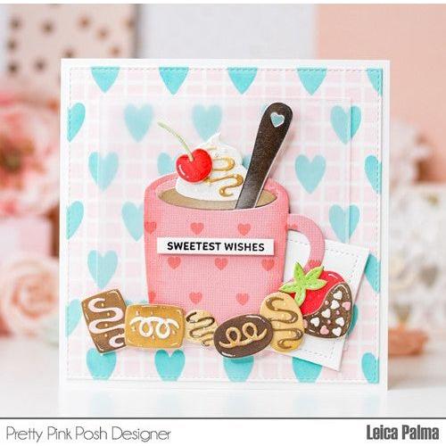 Simon Says Stamp! Pretty Pink Posh VALENTINE MUG ADDITIONS Dies sweetest wishes