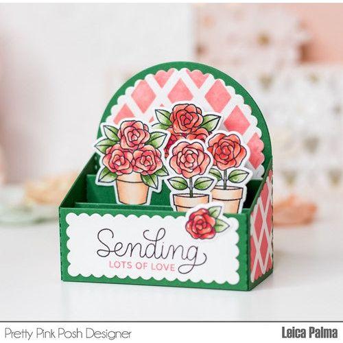 Simon Says Stamp! Pretty Pink Posh POTTED ROSES Dies