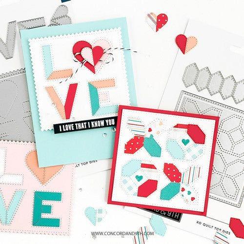 Simon Says Stamp! Concord & 9th LOVE QUILT TOP Dies 11543