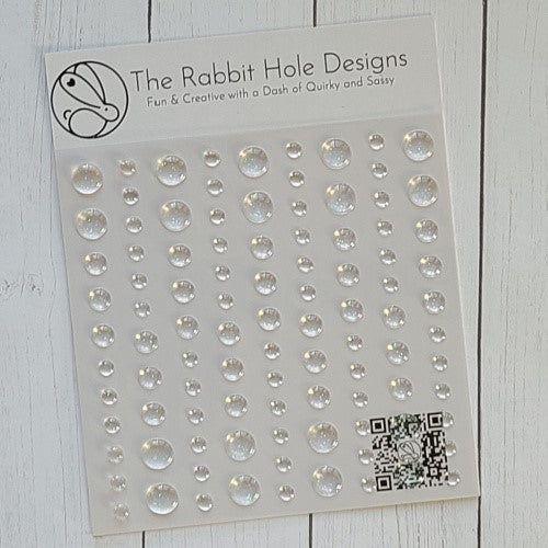 Simon Says Stamp! The Rabbit Hole Designs CLEAR WITH SPARKLE Enamel Dots TRHCSED