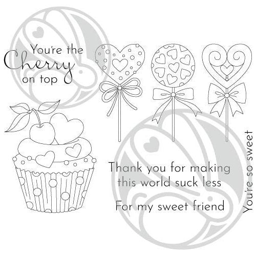 Simon Says Stamp! The Rabbit Hole Designs SWEET WISHES Clear Stamps TRH-195