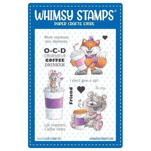 Simon Says Stamp! Whimsy Stamps GIVE A SIP Clear Stamps DP1106