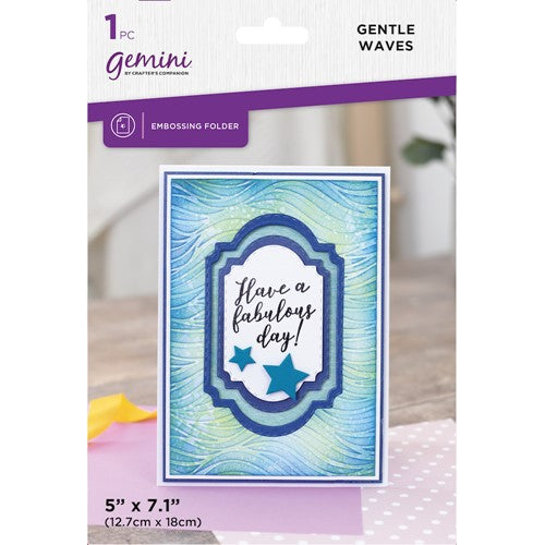 Simon Says Stamp! Gemini GENTLE WAVES 2D Embossing Folder gem-ef5-genwave