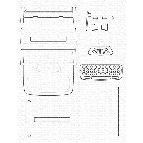 Simon Says Stamp! My Favorite Things TYPEWRITER Dies Die-Namics mft2469