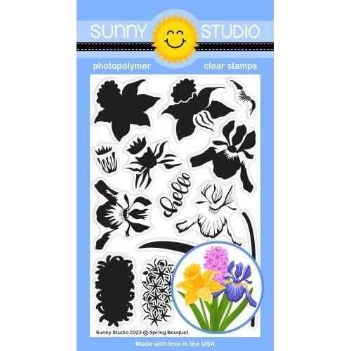 Simon Says Stamp! Sunny Studio SPRING BOUQUET Clear Stamps SSCL-345