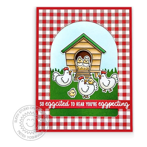 Simon Says Stamp! Sunny Studio CLUCKY CHICKENS Clear Stamps SSCL-347