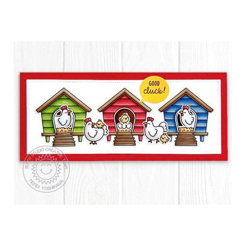 Simon Says Stamp! Sunny Studio CLUCKY CHICKENS Clear Stamps SSCL-347