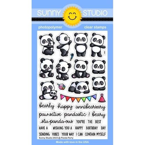 Panda Wooden Stamps, Panda's Daily Life Rubber Stamps, Original