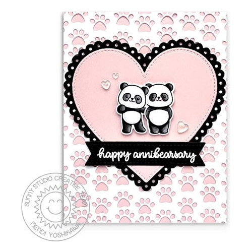 Simon Says Stamp! Sunny Studio PARTY PANDAS Clear Stamps SSCL-349