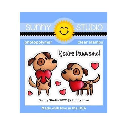 Simon Says Stamp! Sunny Studio PUPPY LOVE Clear Stamps SSCL-343