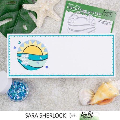 Simon Says Stamp! Picket Fence Studios OCEAN VIEW Slim Line Die Cutting System Insert sdcs169