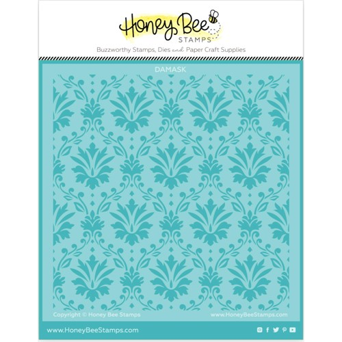 Simon Says Stamp! Honey Bee DAMASK BACKGROUND Stencil hbsl-119