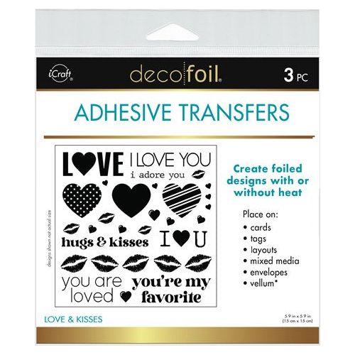 Simon Says Stamp! Therm O Web LOVE AND KISSES Deco Foil Adhesive Transfer Sheets 5664