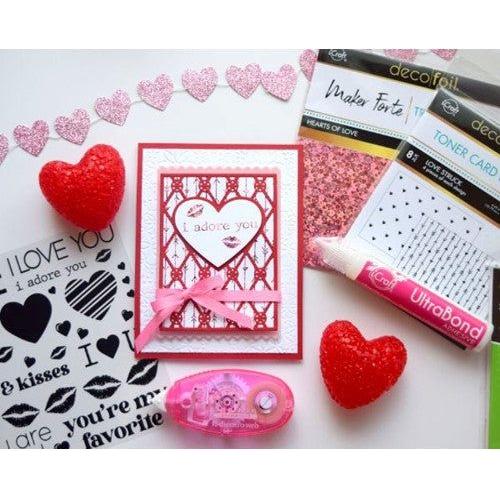 Simon Says Stamp! Therm O Web LOVE AND KISSES Deco Foil Adhesive Transfer Sheets 5664