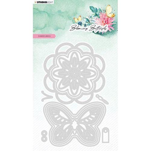 Simon Says Stamp! Studio Light SHAKER LABELS Blooming Butterfly Dies slbbcd482