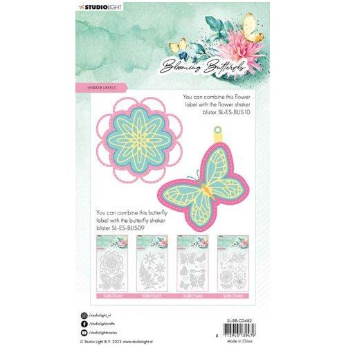 Simon Says Stamp! Studio Light SHAKER LABELS Blooming Butterfly Dies slbbcd482