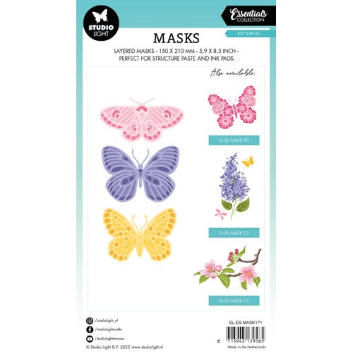 Studio Light BIG BUTTERFLY Blooming Butterfly Stencil slbbmask168*
