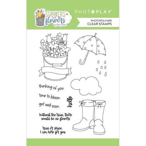 Simon Says Stamp! Photoplay SHOWERS AND FLOWERS Clear Stamp Set saf3793