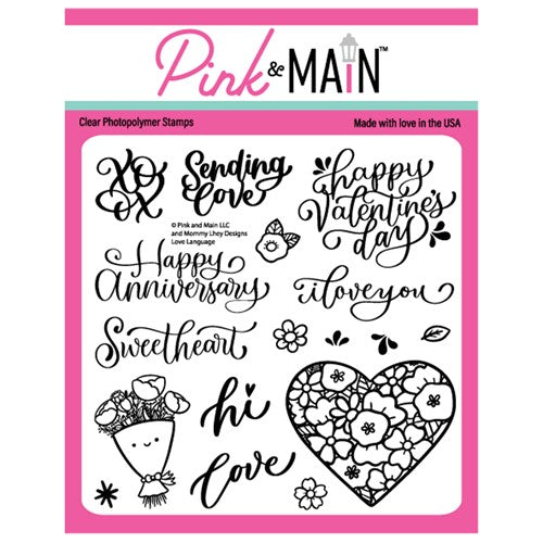 Simon Says Stamp! Pink and Main LOVE LANGUAGE Clear Stamps PM0591