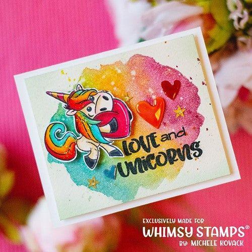 Simon Says Stamp! Whimsy Stamps LOVE AND UNICORNS Clear Stamps KHB186a