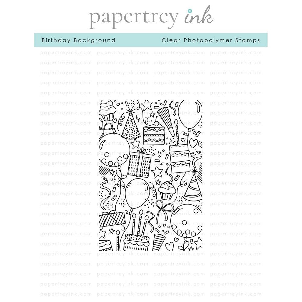 Papertrey Ink BIRTHDAY BACKGROUND Clear Stamp 1469