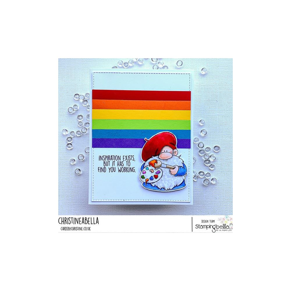 Stamping Bella GNOME ARTIST Cling Stamp eb1192 rainbow