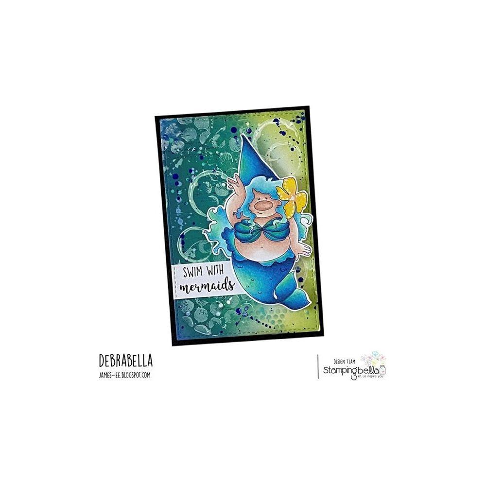 Stamping Bella GNOME MERMAID Cling Stamp eb1201 swim with mermaids