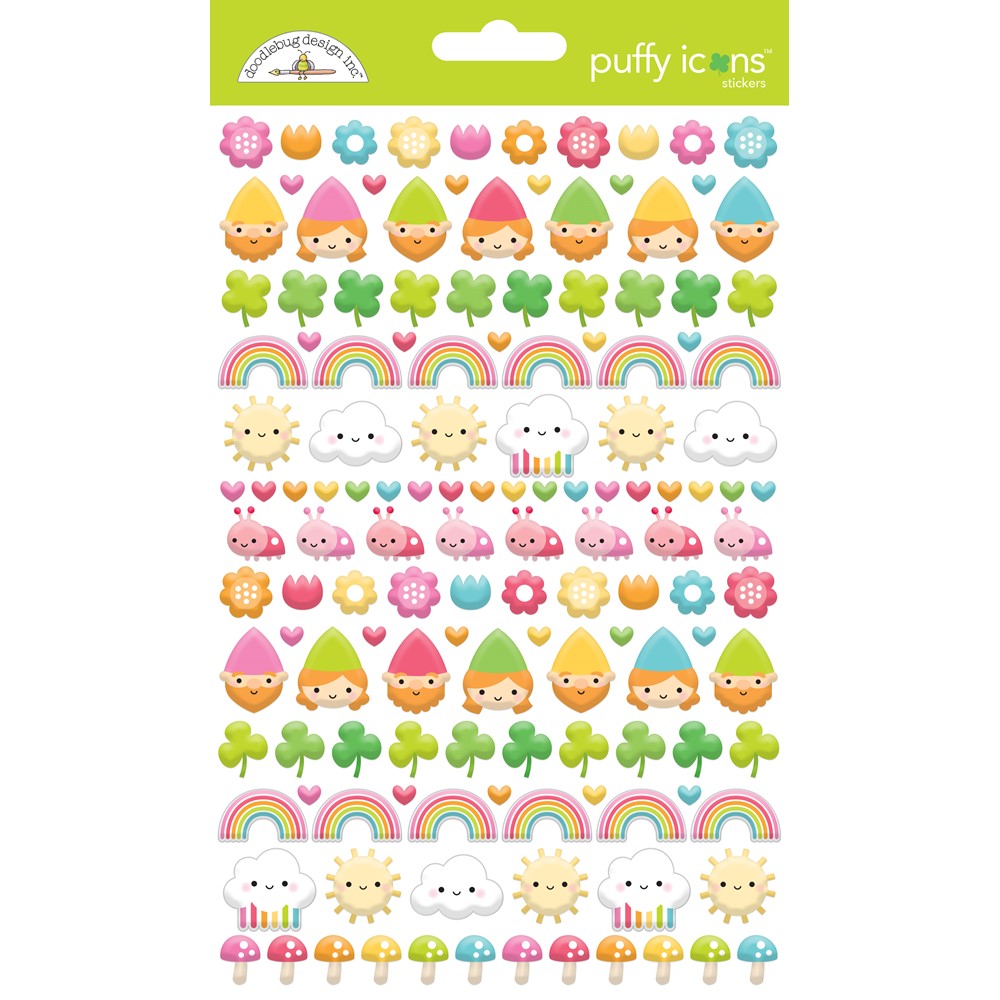 Puffy 3D shaker stickers sheets