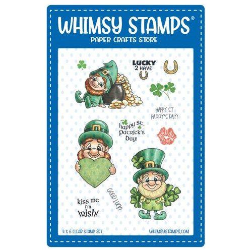 Whimsy Stamps LUCKY LEPRECHAUN Clear Stamps C1410