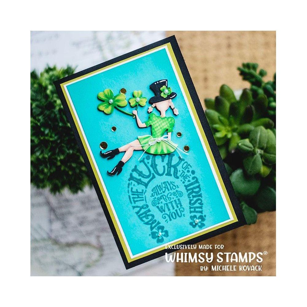 Whimsy Stamps LUCKY HORSESHOES Clear Stamps CWSD144a luck of the irish