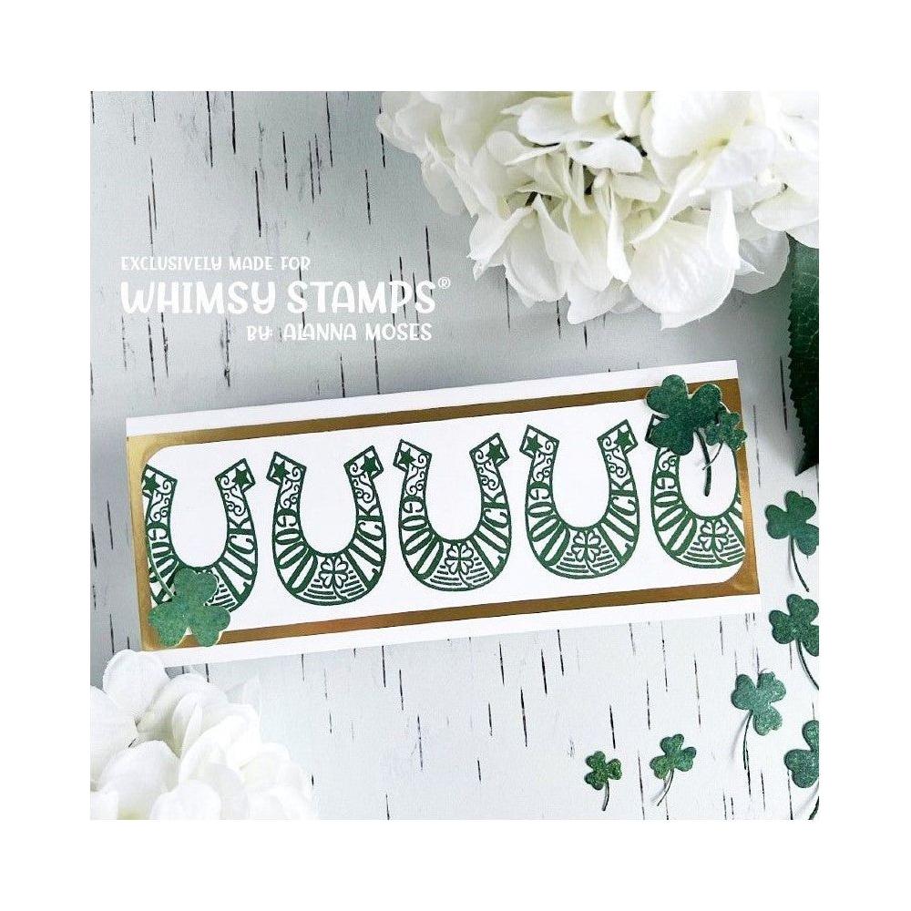 Whimsy Stamps LUCKY HORSESHOES Clear Stamps CWSD144a good luck