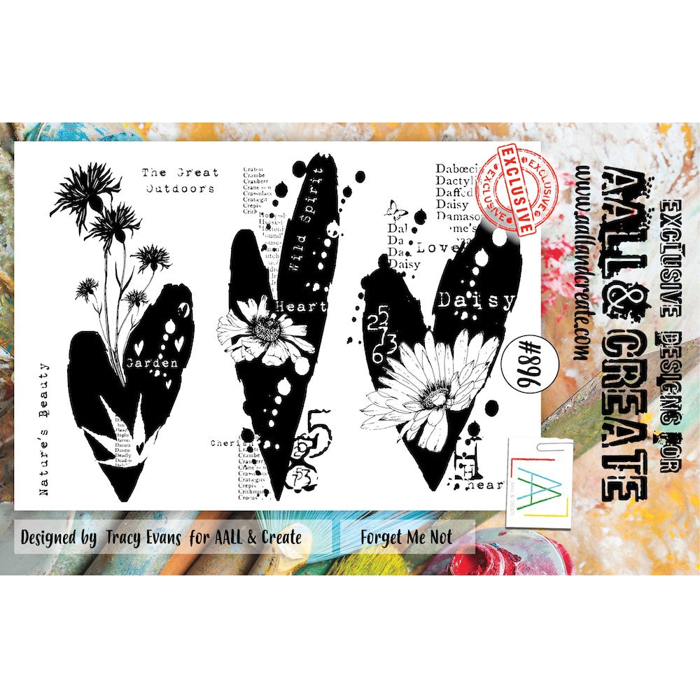 AALL & Create FORGET ME NOT A5 Clear Stamps aall896