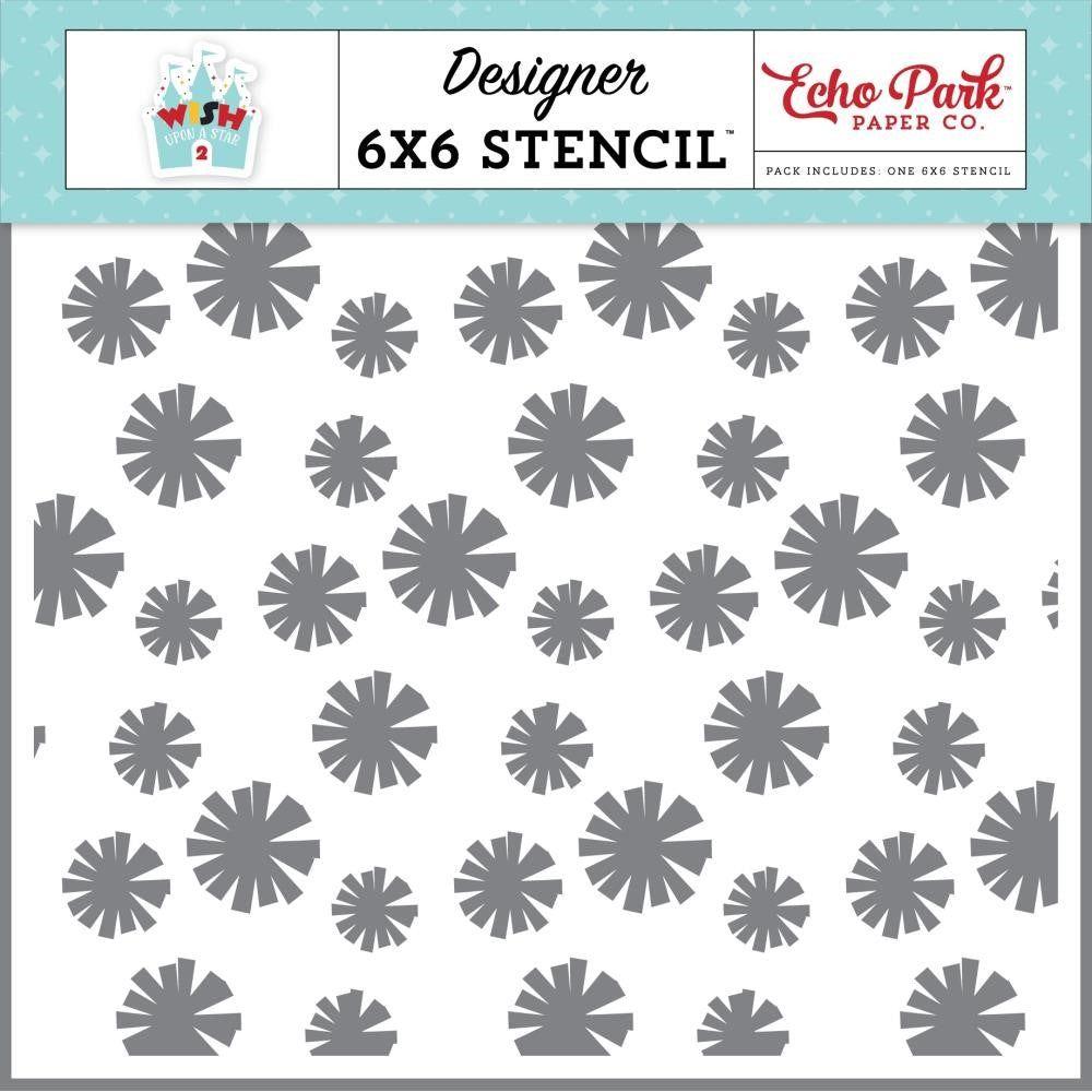 Echo Park POM POM 6 x 6 Stencil wus306034