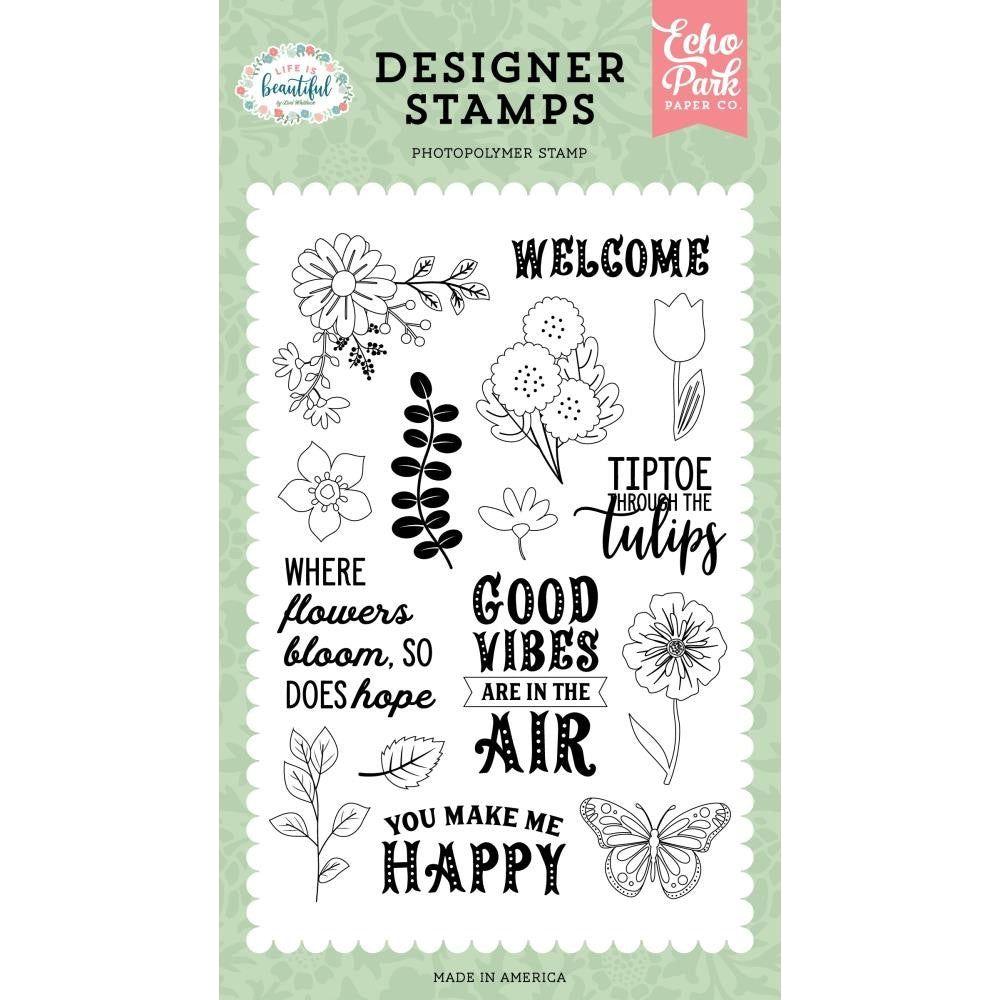 Echo Park WHERE FLOWERS BLOOM Clear Stamp Set lib309044