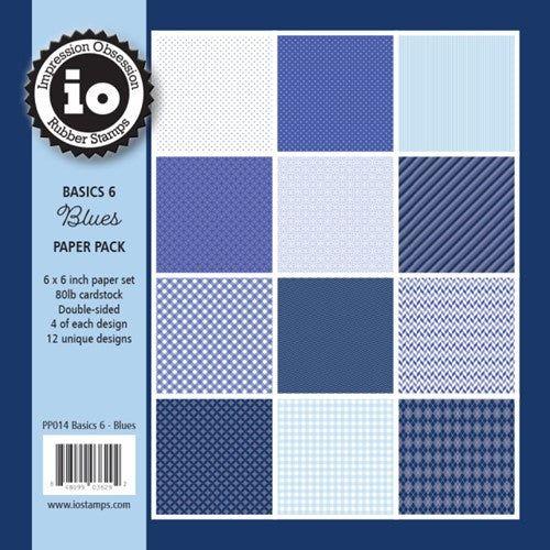 Impression Obsession Blues Basics 6 6x6 inch Paper Pad PP014