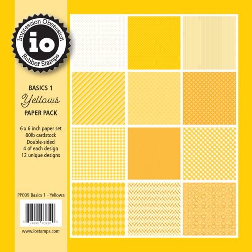 Impression Obsession Yellows Basics 1 6x6 inch Paper Pad PP009