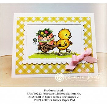 Impression Obsession Yellows Basics 1 6x6 inch Paper Pad PP009 Plaid