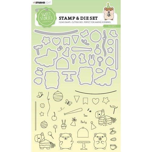 Studio Light Tea Party Sweet Stories Stamp and Die Set slssscd56