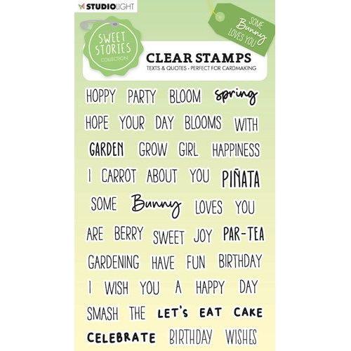 Studio Light Quotes Small Some Bunny Sweet Stories Clear Stamps slssstamp419