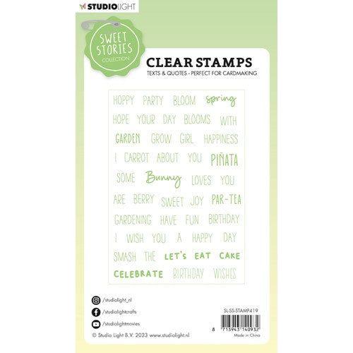 Studio Light Quotes Small Some Bunny Sweet Stories Clear Stamps slssstamp419 detail