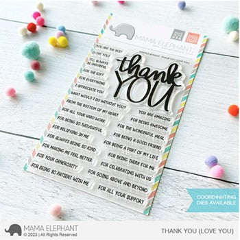 Mama Elephant Clear Stamps Thank You