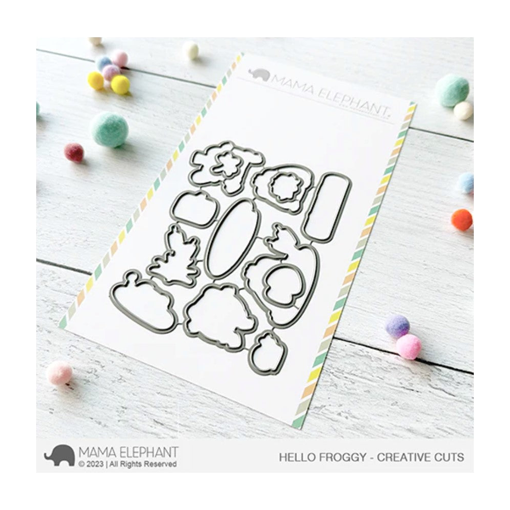 Mama Elephant Hello Froggy Creative Cuts Steel Dies