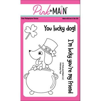 Pink and Main February Pup Clear Stamps PM0596