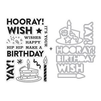 Hero Arts Yay! Birthday Clear Stamp and Die Combo SB337