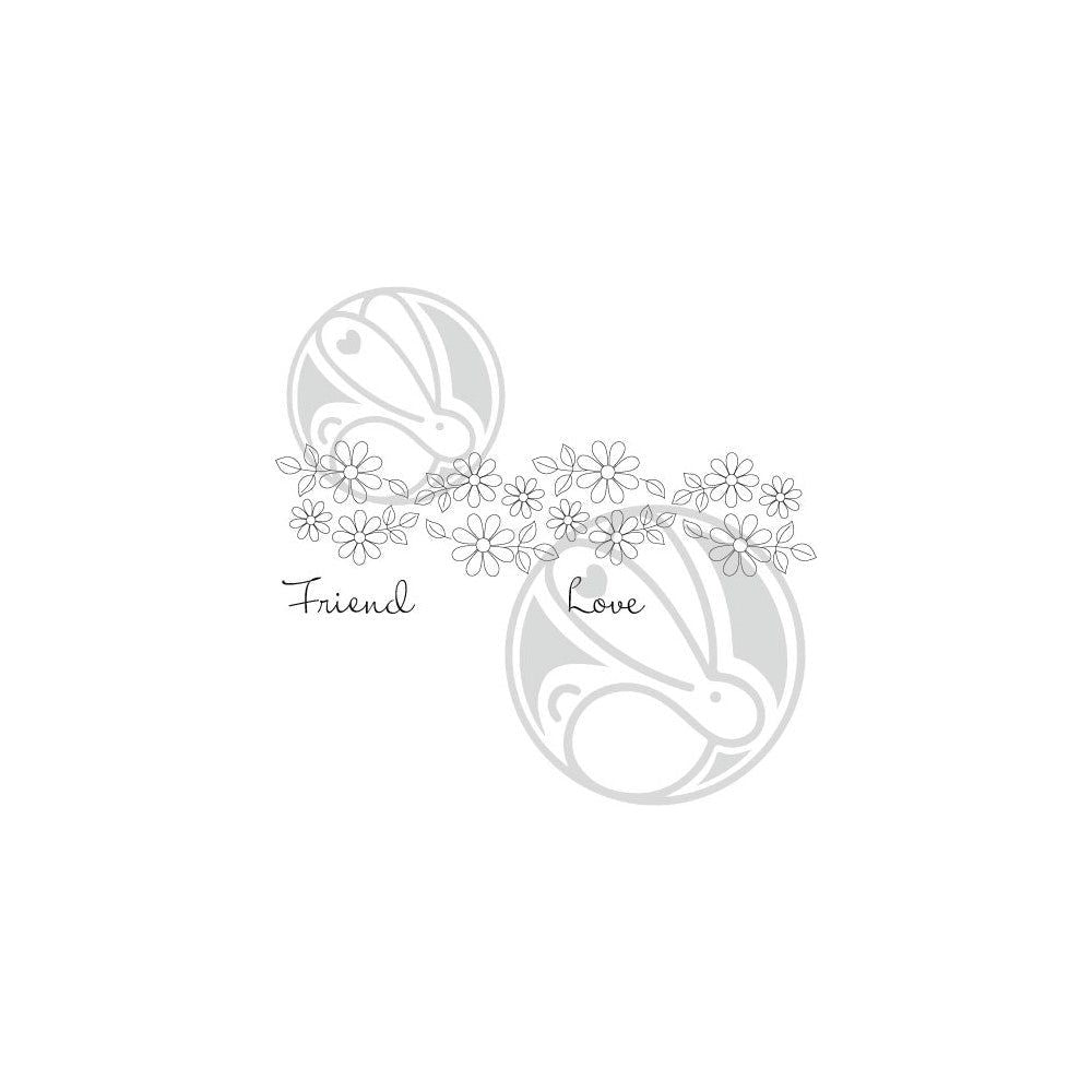 The Rabbit Hole Designs Twisted Daisy Chain Clear Stamps TRH-192